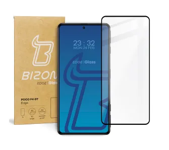 Szkło hartowane Bizon pełne Edge do POCO F4 GT