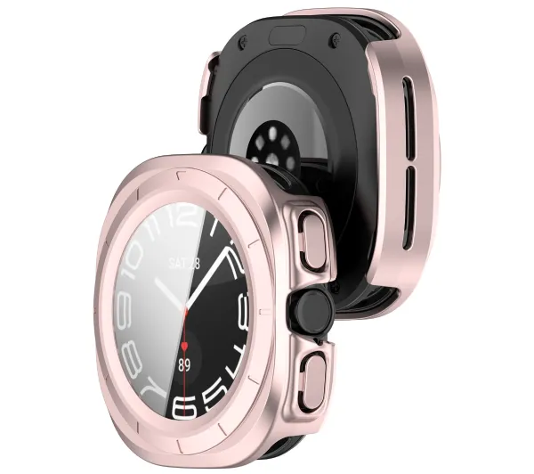 Bizon Case Watch Adamo do Samsung Galaxy Watch Ultra 2 2025 47mm / 1 2024 47mm Satynowy różowy