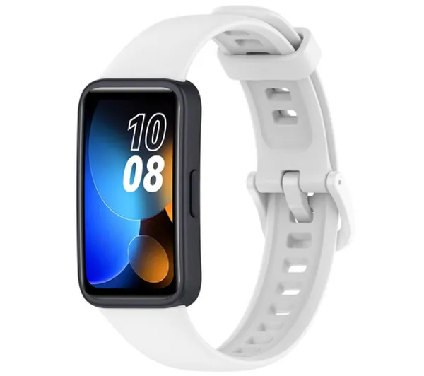 Bizon Strap Watch Silicone do Huawei Band 9 / 8 Biały
