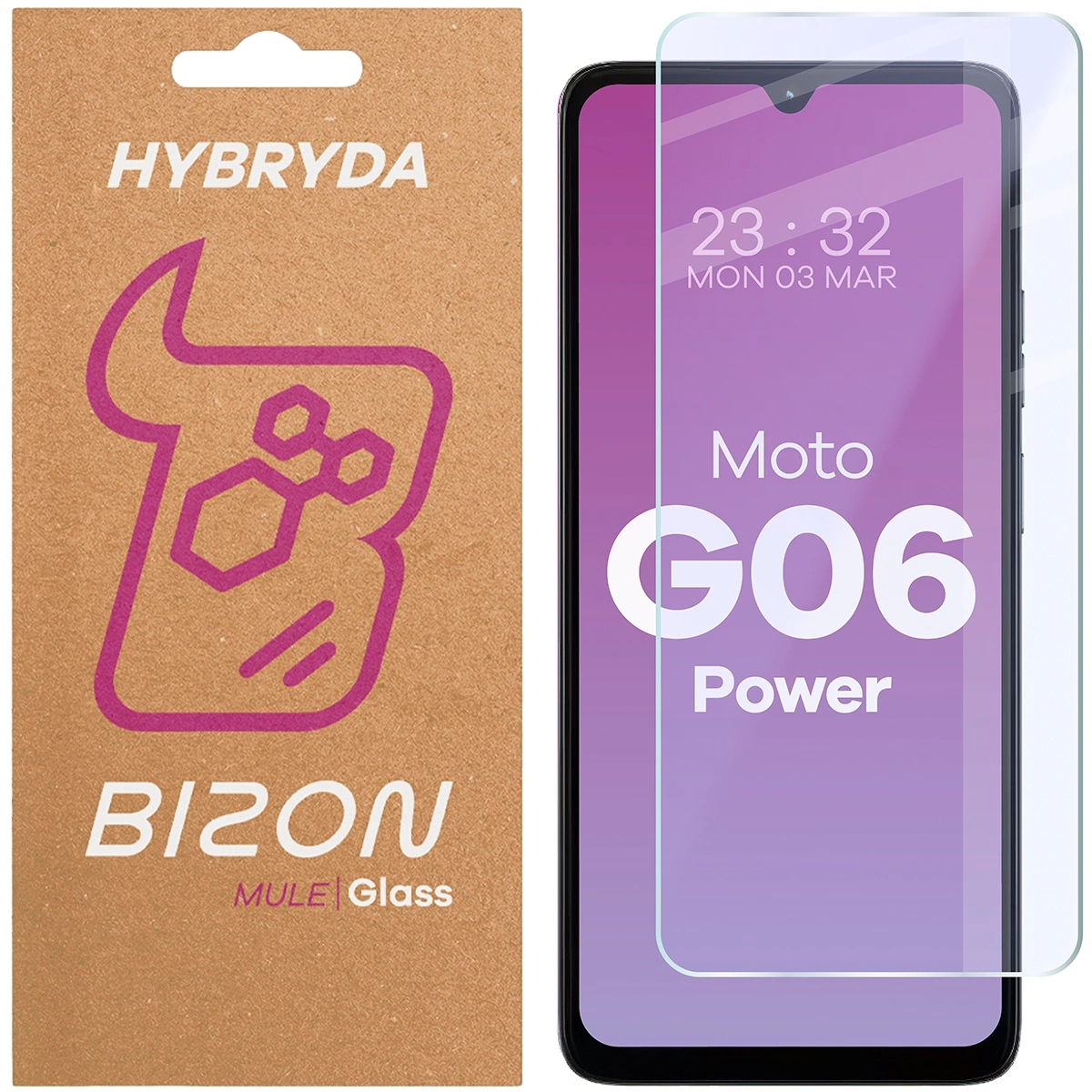 Szkło hybrydowe Bizon Elastyczne Mule do Motorola Moto G06 Power