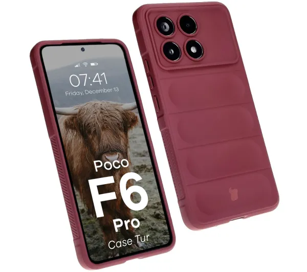 Bizon Tur do Xiaomi Poco F6 Pro Burgundowy