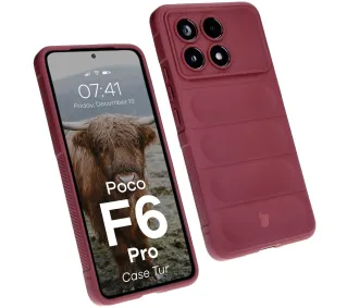 Bizon Tur do Xiaomi Poco F6 Pro Burgundowy