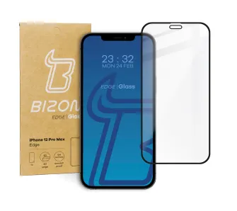 Szkło hartowane Bizon pełne Edge do iPhone 12 Pro Max