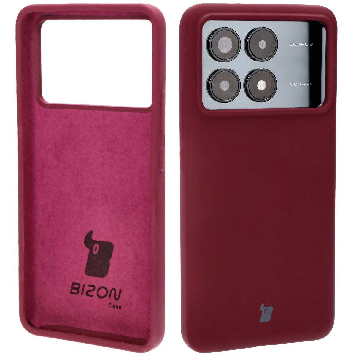 Etui Bizon Soft Case do Xiaomi Poco F6 Pro Ciemnofioletowy
