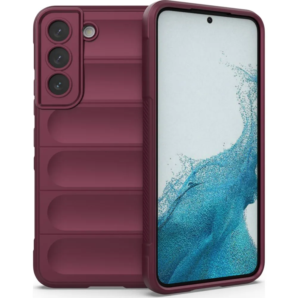 Etui Bizon Tur do Samsung Galaxy S22 Burgundowy