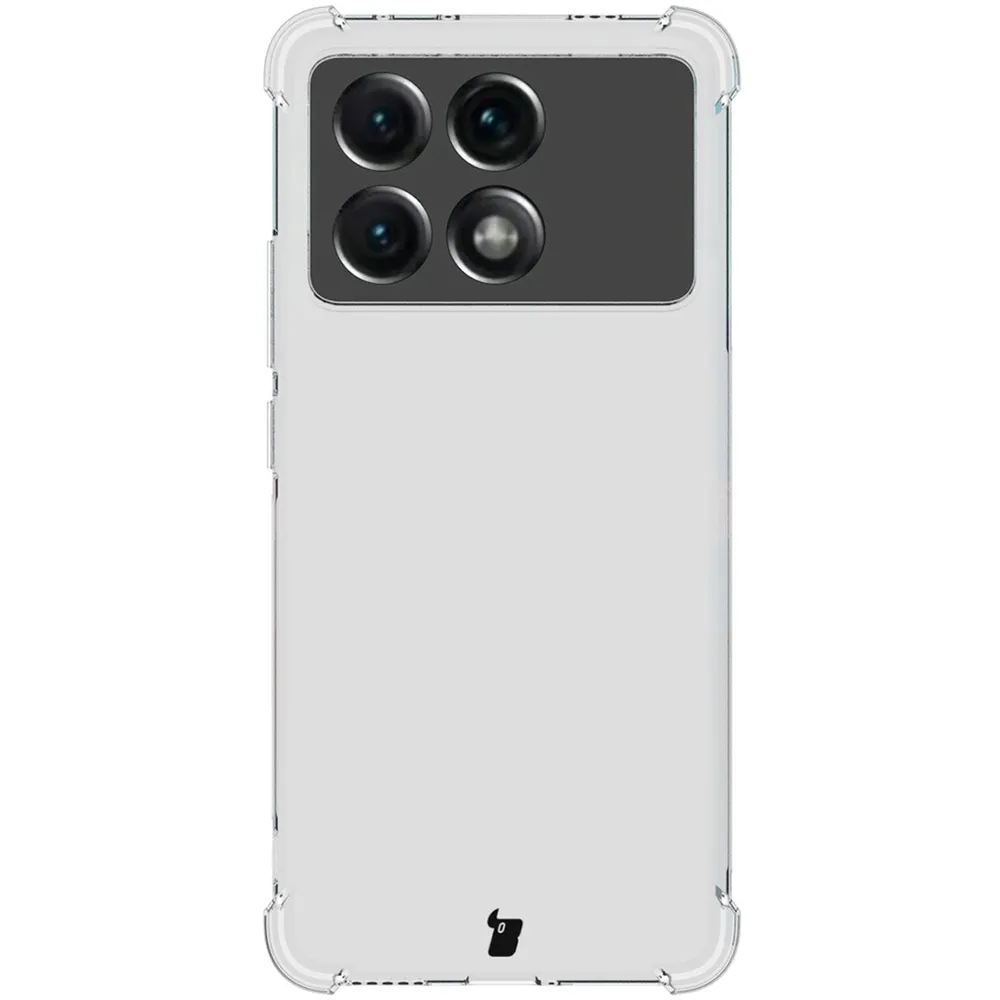 Etui Bizon elastyczne etui + 2x szkło hartowane Clear Pack do Xiaomi Poco M6 Pro 4G / Redmi Note 13 Pro 4G
