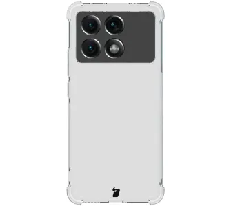 Etui Bizon elastyczne etui + 2x szkło hartowane Clear Pack do Xiaomi Poco M6 Pro 4G / Redmi Note 13 Pro 4G