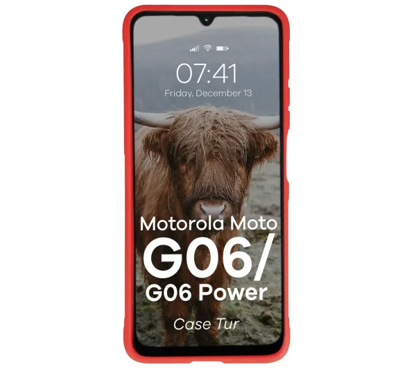 Bizon Tur do Motorola Moto G06 4G / Motorola Moto G06 Power 4G Czerwony