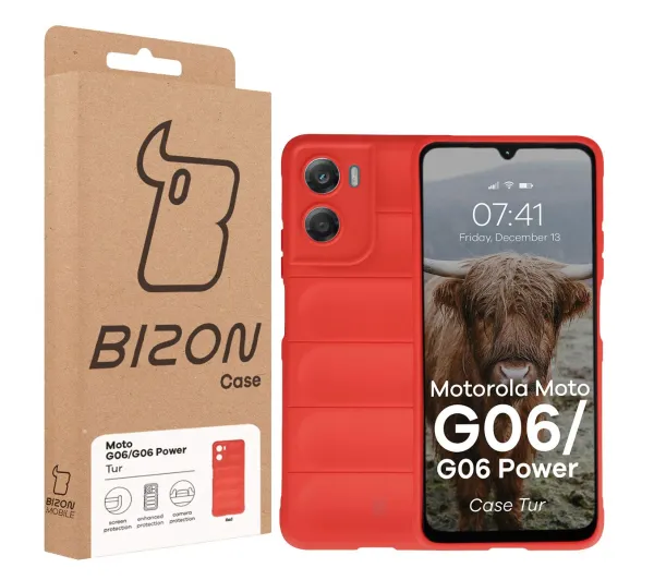 Bizon Tur do Motorola Moto G06 4G / Motorola Moto G06 Power 4G Czerwony