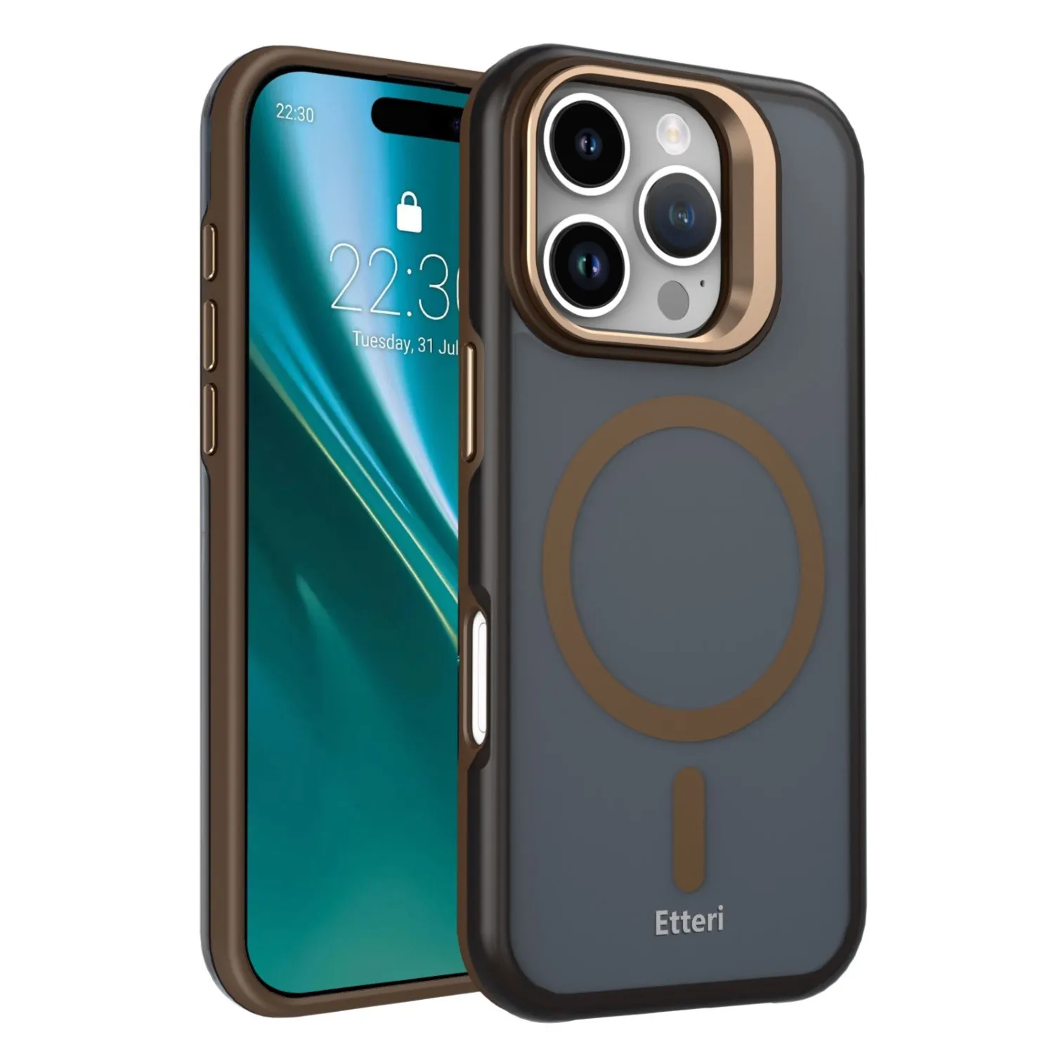 Etui Etteri Morning Fog do iPhone 16 Pro Brązowy