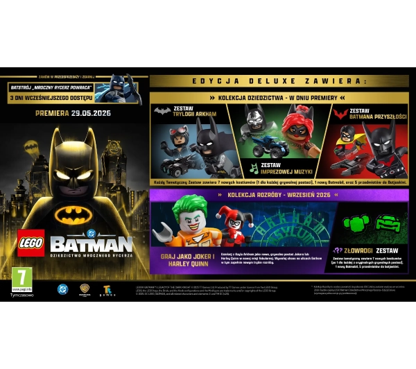 LEGO Batman Legacy of the Dark Knight (Dziedzictwo Mrocznego Rycerza) Edycja Deluxe Gra na Xbox Series X - przedsprzedaż