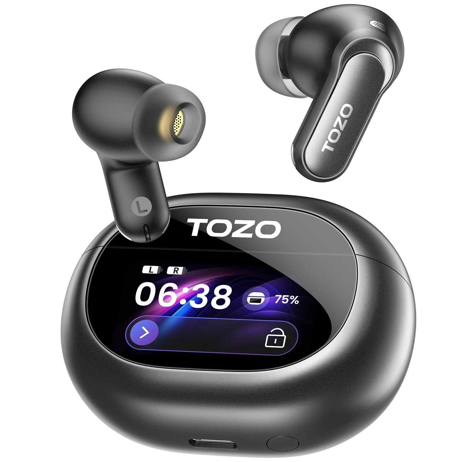 Słuchawki bezprzewodowe Tozo AeroSound6 Pro Dokanałowe Bluetooth 5.4 Czarny