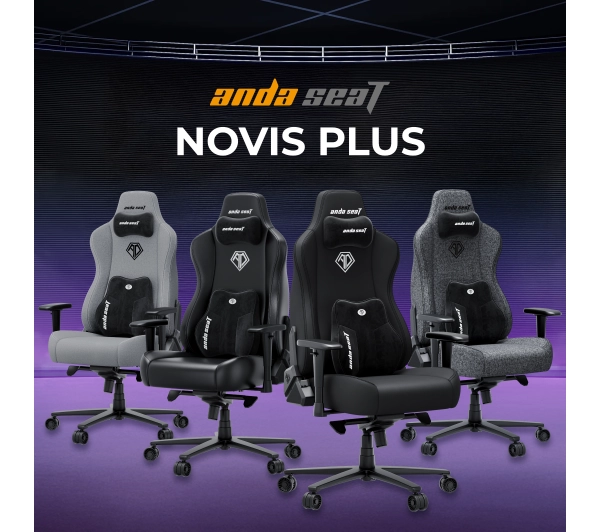 Anda Seat Novis Plus XL Gamingowy do 150kg Skóra ECO Czarny - Kup na Raty - RRSO 0%
