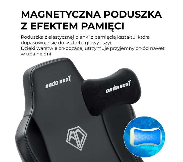 Anda Seat Novis Plus XL Gamingowy do 150kg Skóra ECO Czarny - Kup na Raty - RRSO 0%