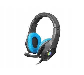 Słuchawki przewodowe z mikrofonem Fury Phantom Nauszne Czarno-niebieski