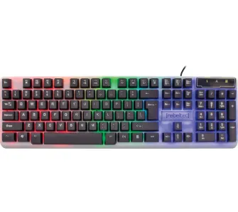 Klawiatura membranowa Rebeltec NEON Szaro-Czarny
