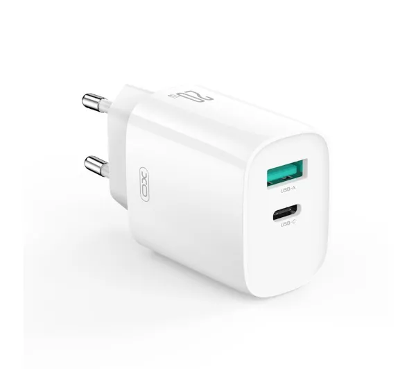 XO ładowarka sieciowa CE29 PD 20W 1x USB-C 1x USB biała