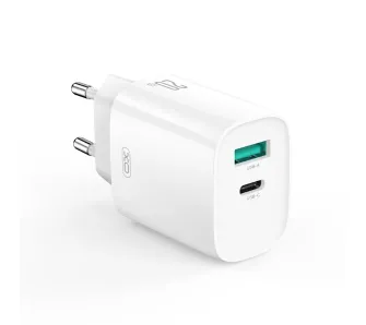 Ładowarka sieciowa XO CE29 USB-A USB-C 20W Biały