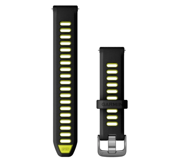 Garmin Garmin Forerunner 265S laikrodžio apyrankė, juoda/geltona, 18 mm