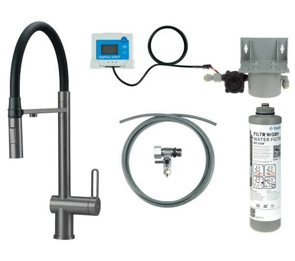 Baterie kuchenne - Deante Magnetic BRMFD75M Tytanowy Stal szlachetna