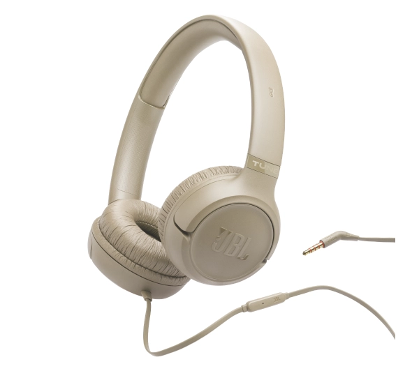 JBL Tune 530 Wired Nauszne Mikrofon Beżowy