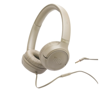Słuchawki przewodowe JBL Tune 530 Wired Nauszne Mikrofon Beżowy
