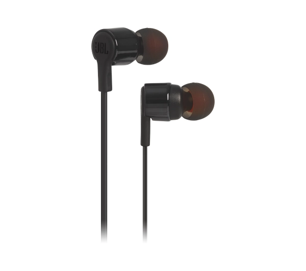 JBL Tune 210 Dokanałowe Mikrofon Czarny