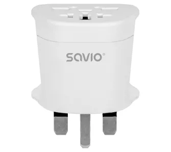 Adapter podróżny Savio AP-05 gniazdo globalne – wtyk UK