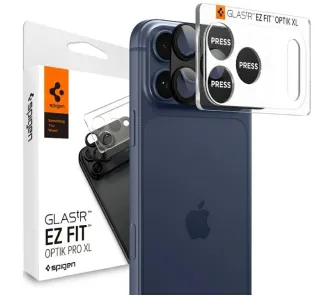 Szkło hartowane Spigen ochrona na obiektyw aparatu Glas.Tr Camera EZ FIT Optik Pro XL do iPhone 17 Pro Max Czarny