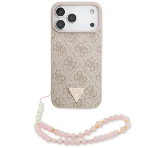 Etui Guess 4G Strap Triangle Logo MagSafe do iPhone 17 Pro Max Różowy