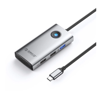 Hub USB Orico PW11-5P-GY-EP USB-C 5Gbps USB-A 2xUSB-A 2.0 PD60W HDMI 4K@30Hz Szary