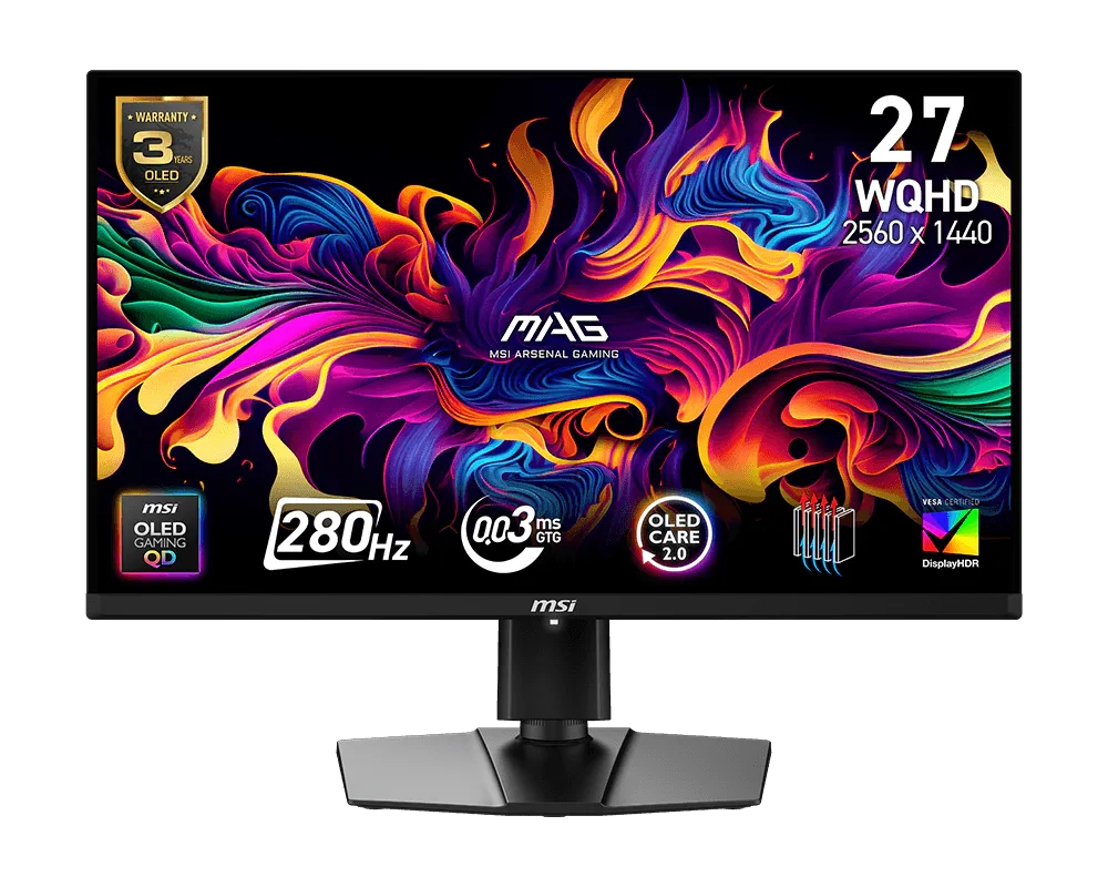 Monitor MSI MAG 271QP QD-OLED X28 26,5" 2K 280Hz 0,03ms Gamingowy