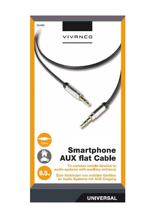 Kabel audio-video Vivanco 35486 0,5m Czarny