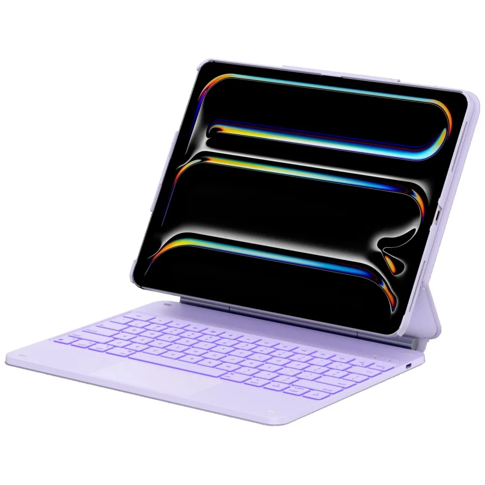 Etui na tablet Typecase Edge z klawiaturą do iPad Air 13" M2 2024/M3 2025/M4 2026 Jasnofioletowy