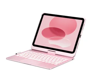 Typecase Flexbook Touch z klawiaturą do iPad 11" A16 2025/iPad 10.9" 2022 Jasno różowy