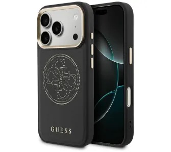 Etui Guess Perforated 4G MagSafe do iPhone 17 Pro Max Czarny