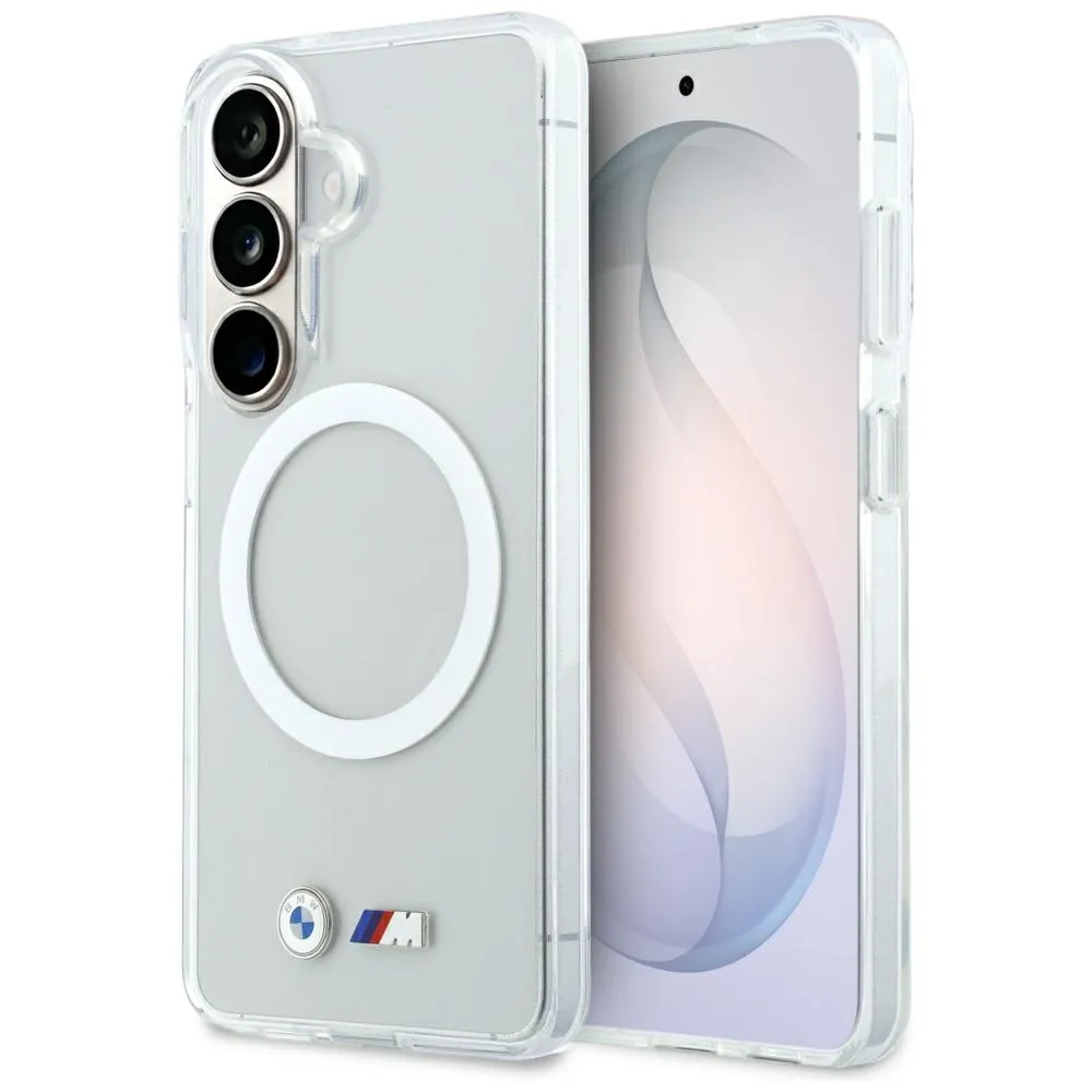 Etui BMW IML Shockproof Metal Logo MagSafe do Galaxy S26 Przezroczysty