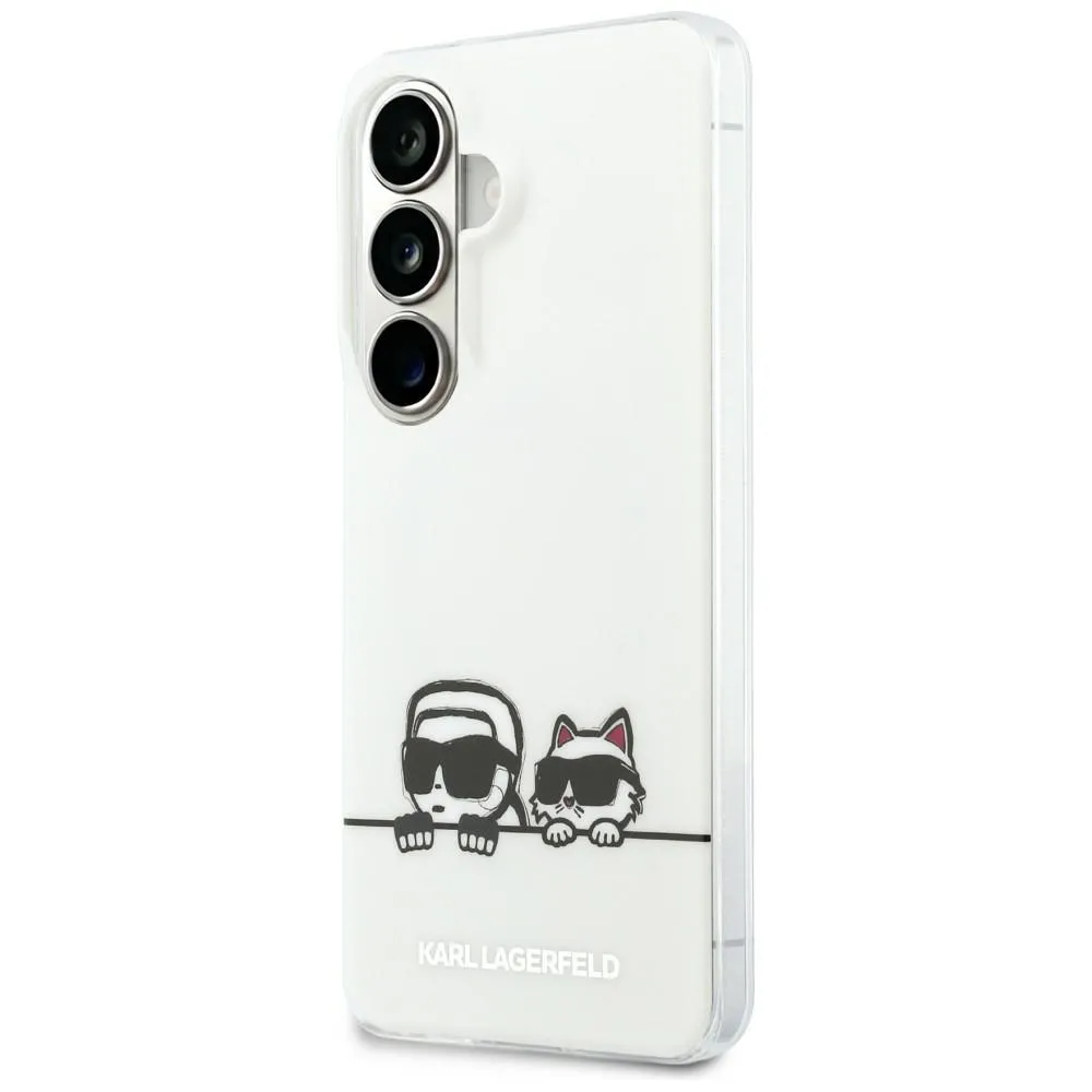 Etui Karl Lagerfeld IML Peekaboo Karl&Choupette MagSafe do Galaxy S26+ Przezroczysty