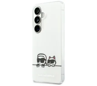 Etui Karl Lagerfeld IML Peekaboo Karl&Choupette MagSafe do Galaxy S26+ Przezroczysty