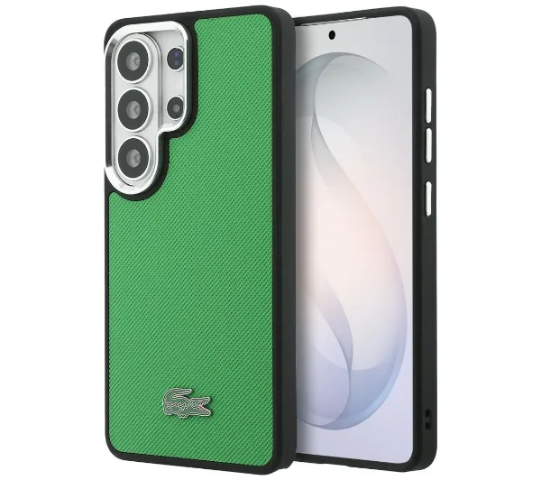 Etui LACOSTE Full Wrap Petit Pique MagSafe do Samsung Galaxy S26 Ultra Zielony