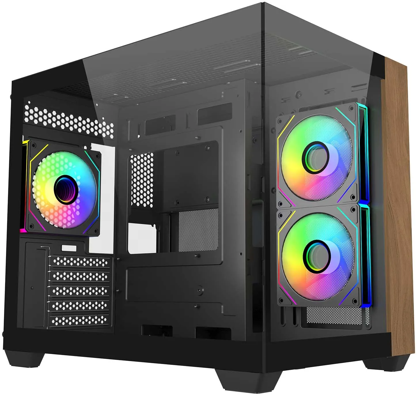 Obudowa Cooler Master Elite 481 Wood Czarno-brązowy