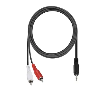 Kabel audio Vivanco VVAXJAC2RCA15MMK jack 3,5 mm - 2x RCA 1,5m Czarny