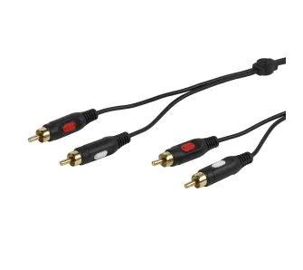 Kabel audio Vivanco 46011 2x RCA 2,5m Czarny