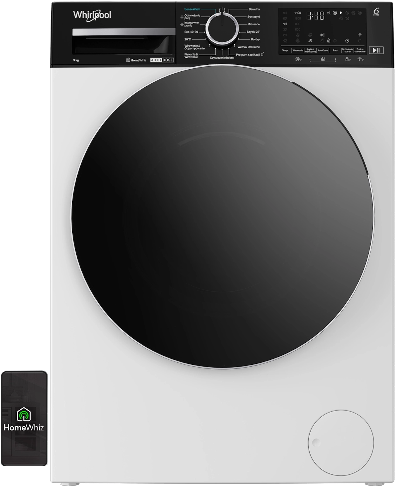 Pralka Whirlpool WPM911WADSPL AI AdaptiveWash Funkcje AI 9g 1400obr/min Zdalne sterowanie