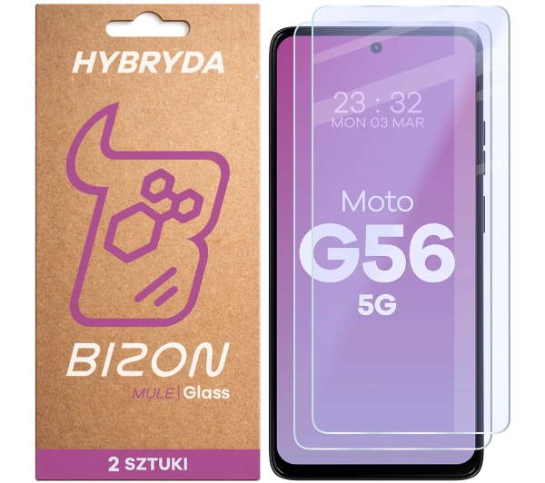 Bizon elastyczne Glass Mule Duo do Motorola Moto G56 5G 2 sztuki