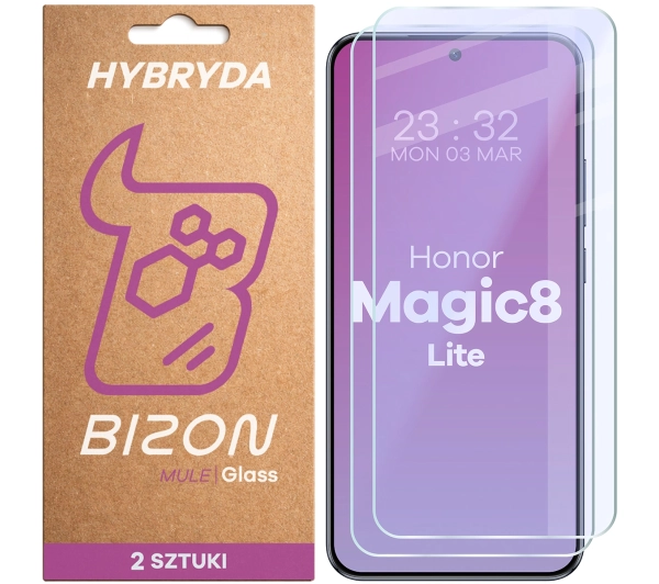 Bizon elastyczne Glass Mule Duo do Honor Magic8 Lite 2 sztuki