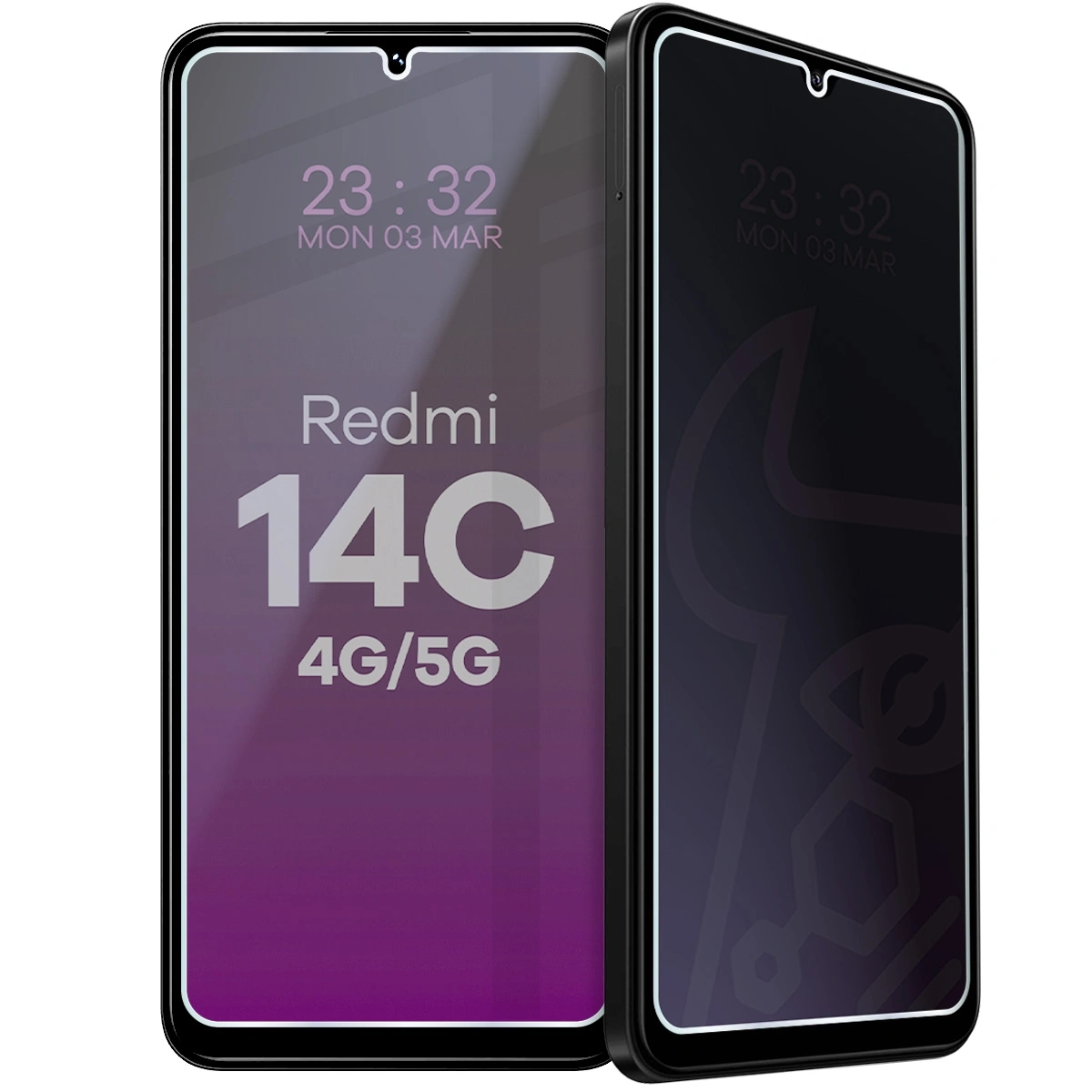 Szkło hybrydowe Bizon prywatyzujące Glass Mule Shadow do Xiaomi Redmi 14C 4G / 5G