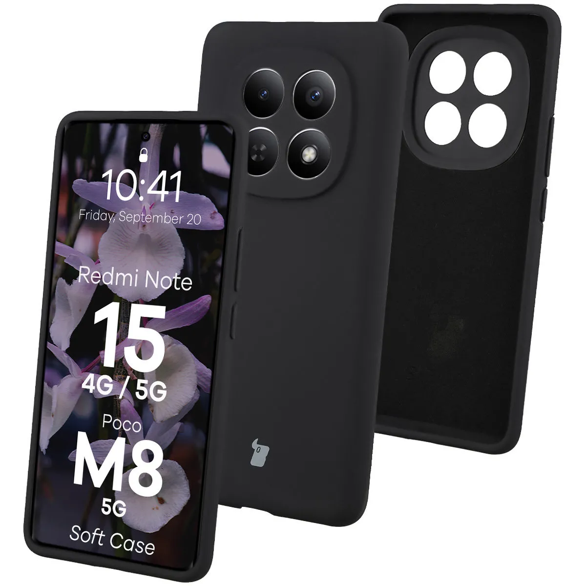 Etui Bizon Soft do Xiaomi Redmi Note 15 / POCO M8 5G Czarny