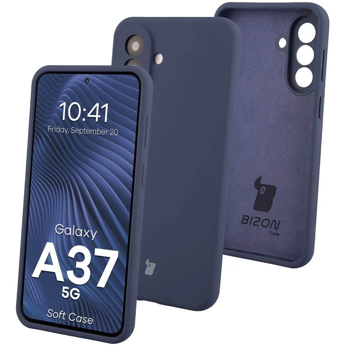 Etui Bizon Soft do Galaxy A37 5G Granatowy