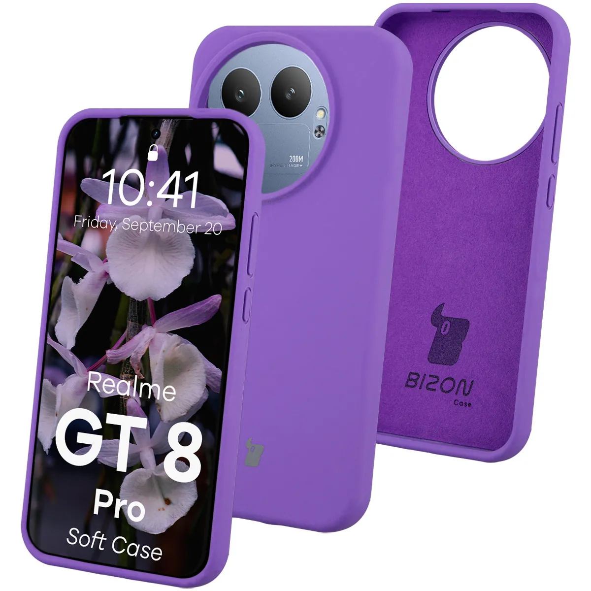 Etui Bizon Soft do Realme GT 8 Pro Fioletowy